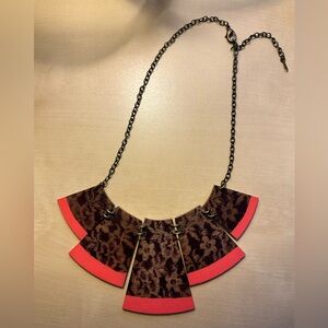 Anthropologie Wooden Paint Block Choker